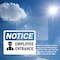 Signmission Employee Entrance Sign, Vinyl Decal, 14in W x 10in L, 2PK OS-2PACK-NS-D-1014-L-11951 - alternate 5